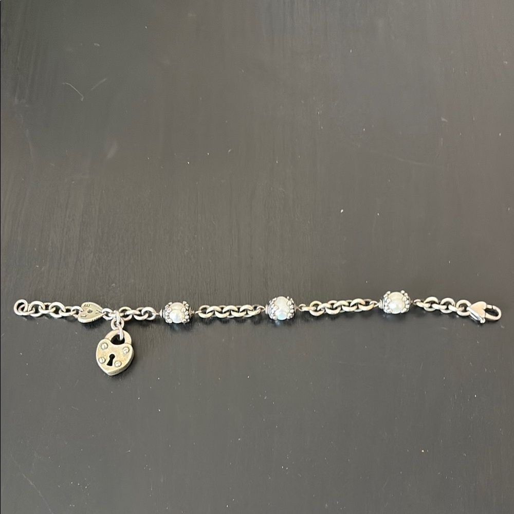 Elegant Silver Bracelet with Heart Charm